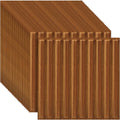 3D Slat Wall Panels 32 Pcs 12 x 12 in Teak Grain - Textured Feature