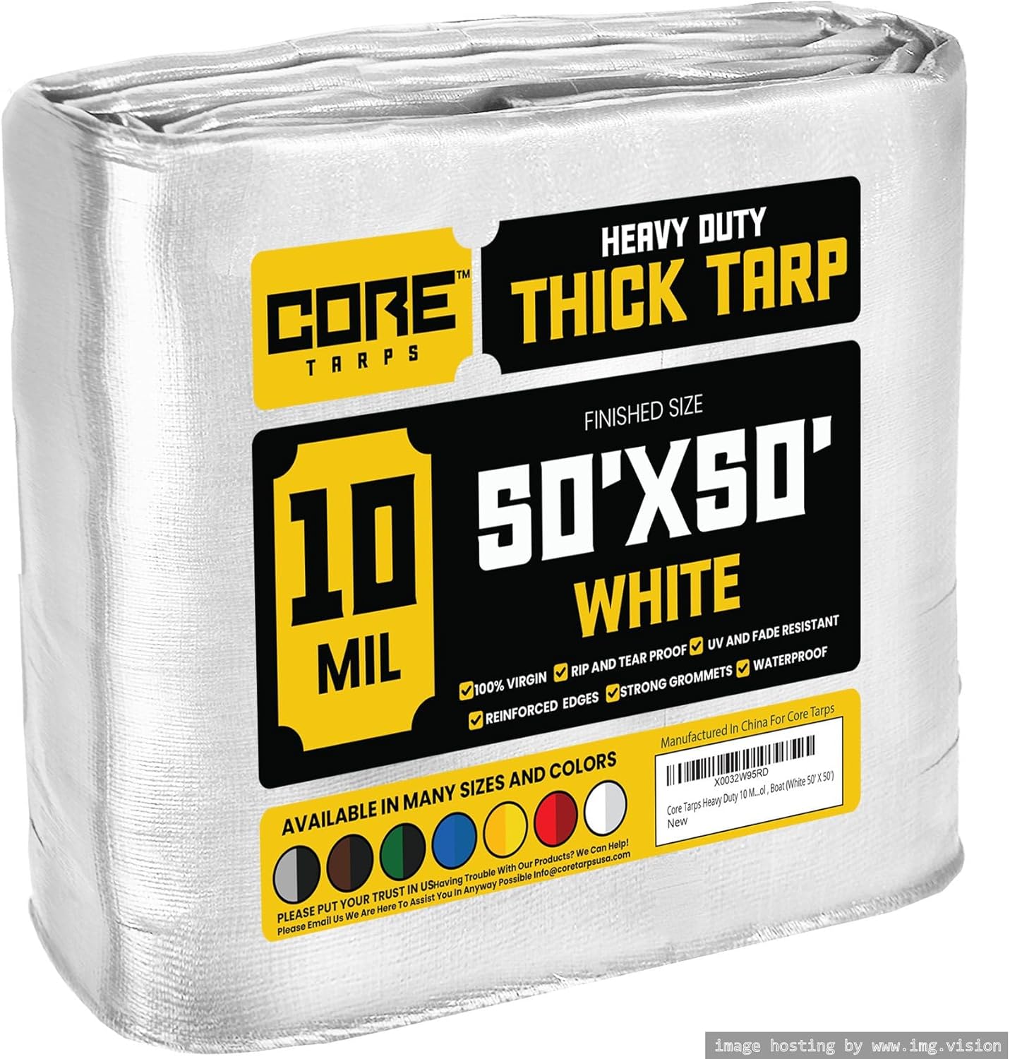 Heavy Duty 10 Mil Tarp Cover for All Weather Protection