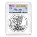 USA 2020 $1 American Silver Eagle Coin MS70 PCGS - First Strike