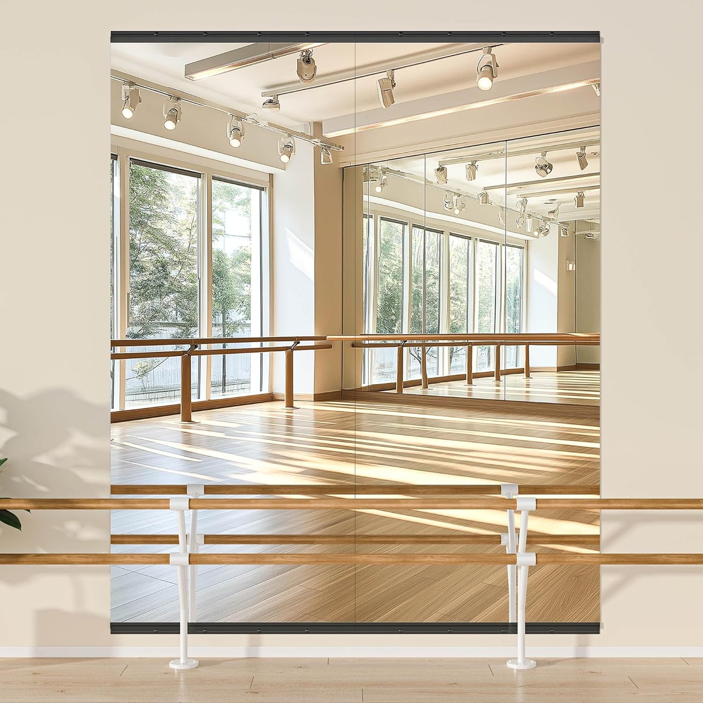 Hasipu Large Full Length Wall Mounted Gym Mirror for Fitness