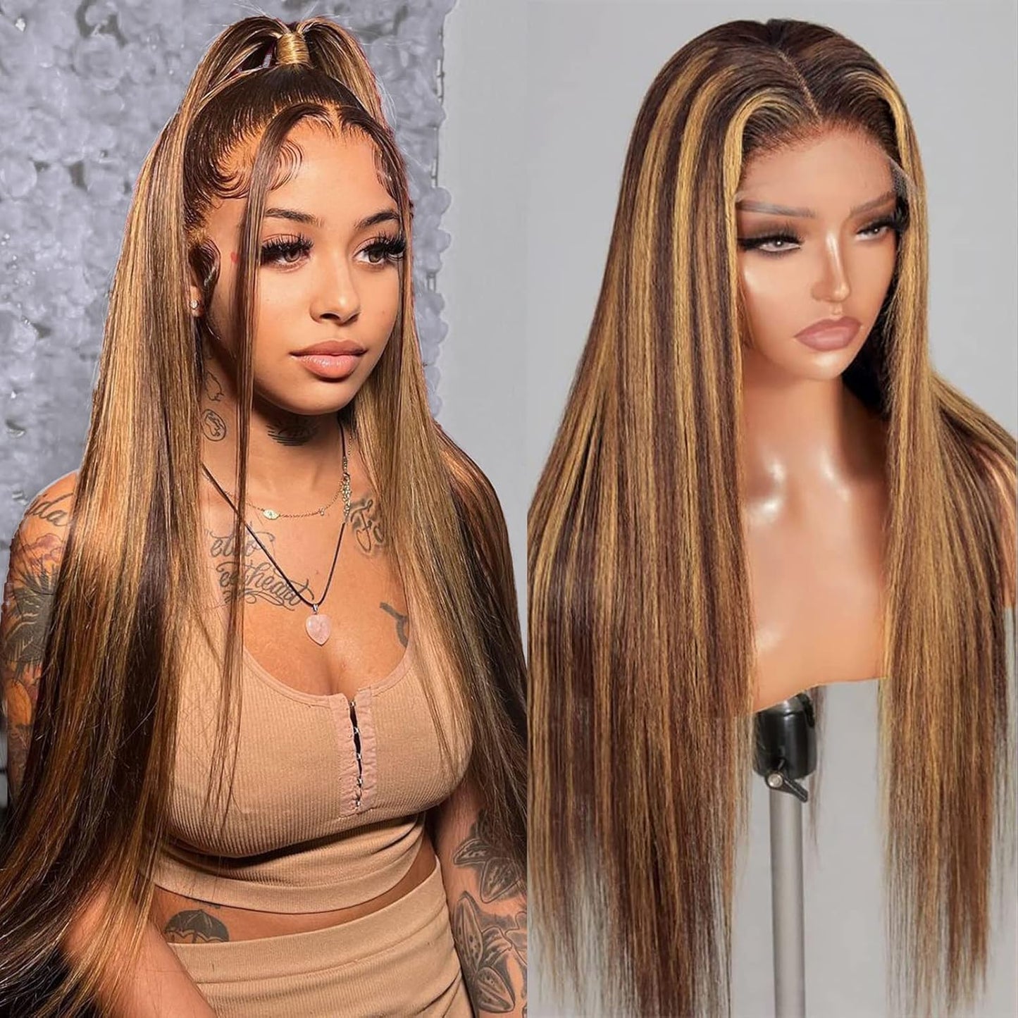 Highlight Ombre Lace Front Wig Human Hair for Stunning Styles