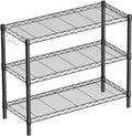 3-Shelf Adjustable Metal Wire Shelving Unit 36in x 14in x 30in