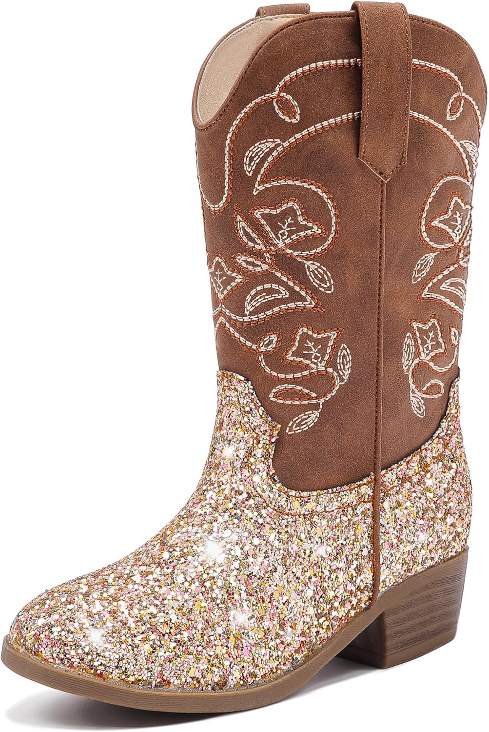 Cowgirl Boots for Girls Mid Calf Youth Cowboy Western Style