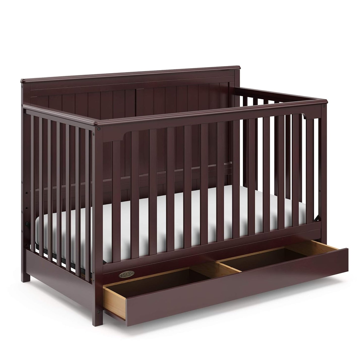 Graco Hadley 5-in-1 Convertible Crib with Drawer for Nursery