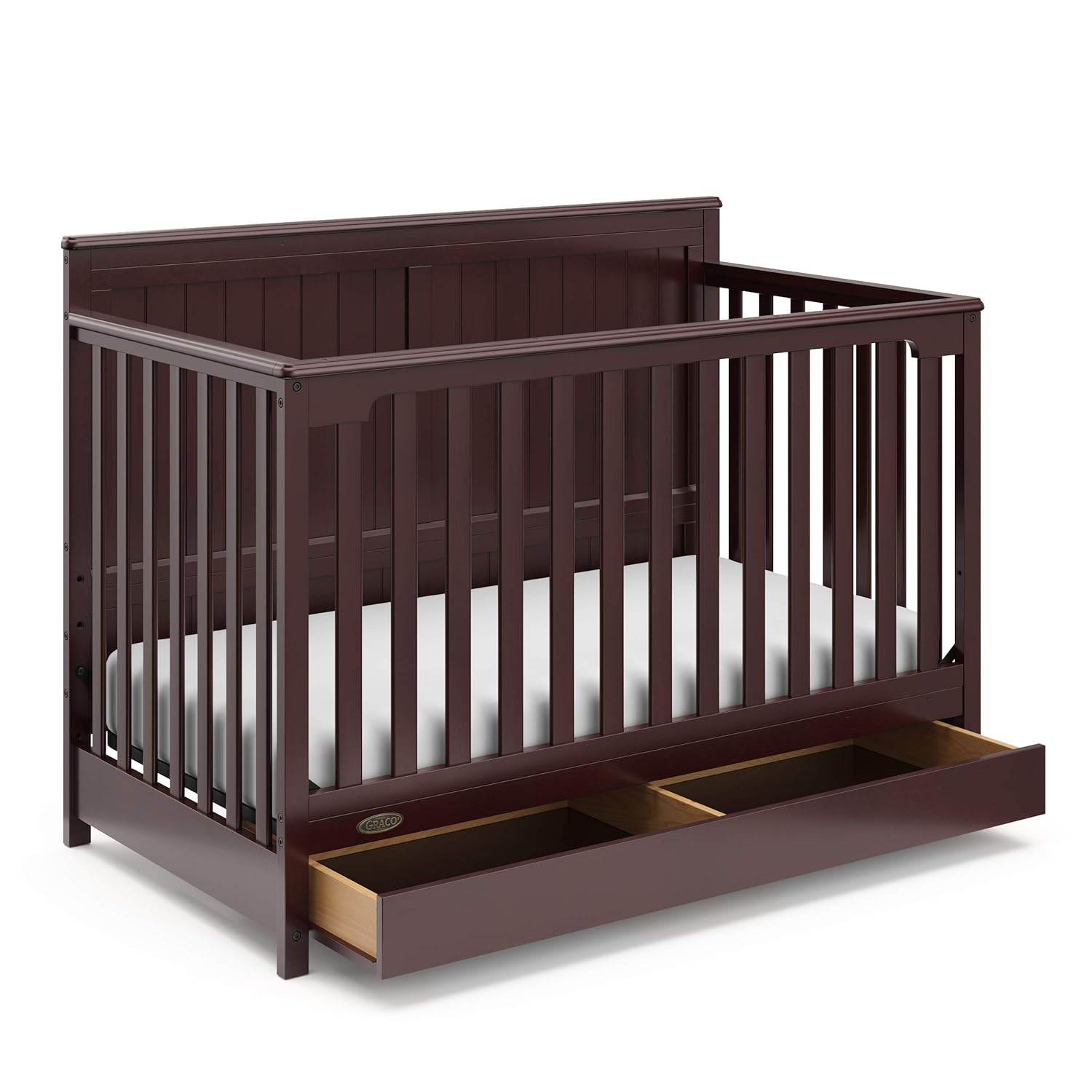 Graco Hadley 5-in-1 Convertible Crib with Drawer for Nursery