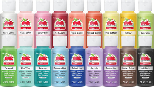 18 Pastel & Vivid Acrylic Paints Set, 2 fl oz, PROMOTCK
