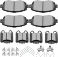 SCITOO Ceramic Front Rear Disc Brake Pad Set - Quiet, Long Life