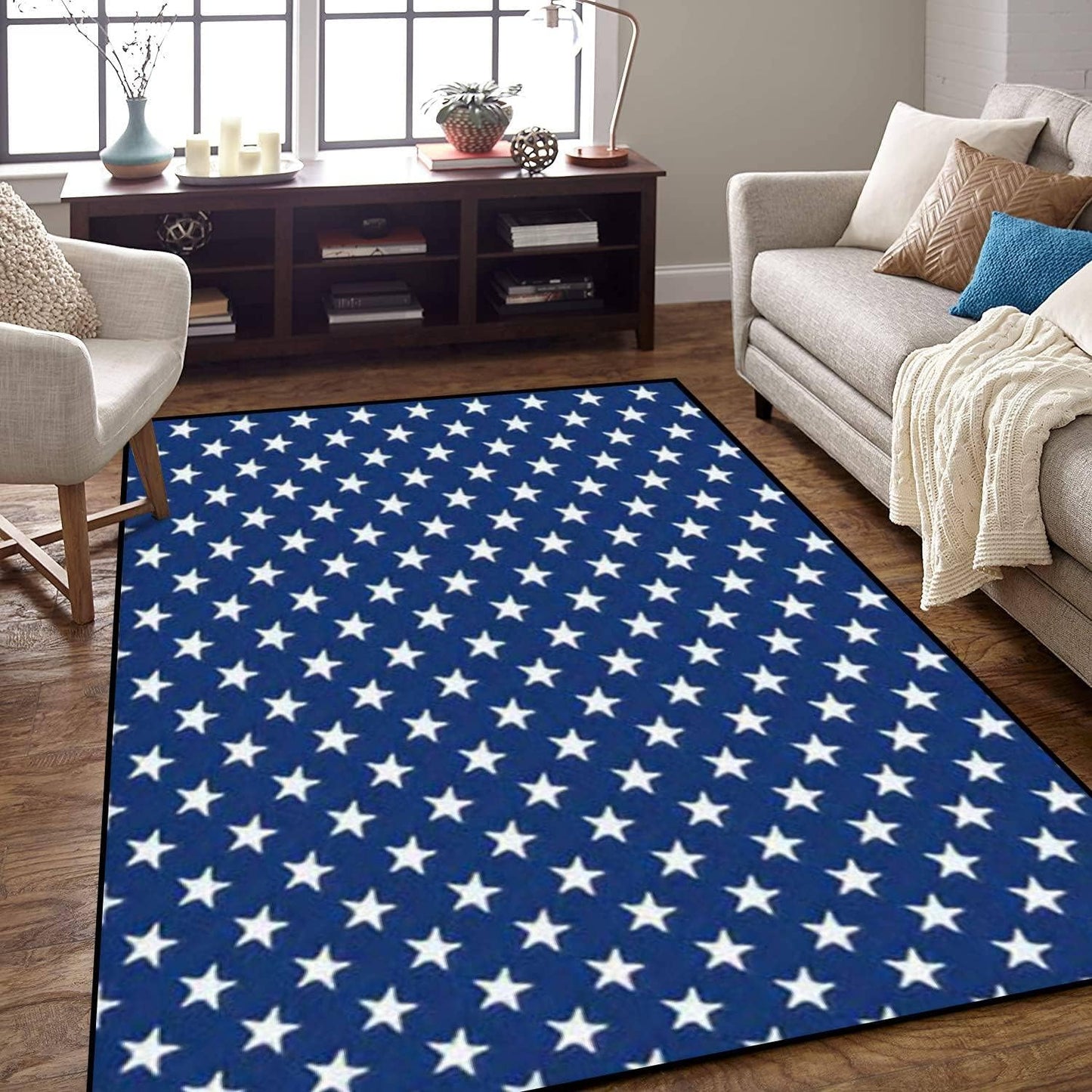 Non-Slip Starry Blue Rug - EPONGEKIT
