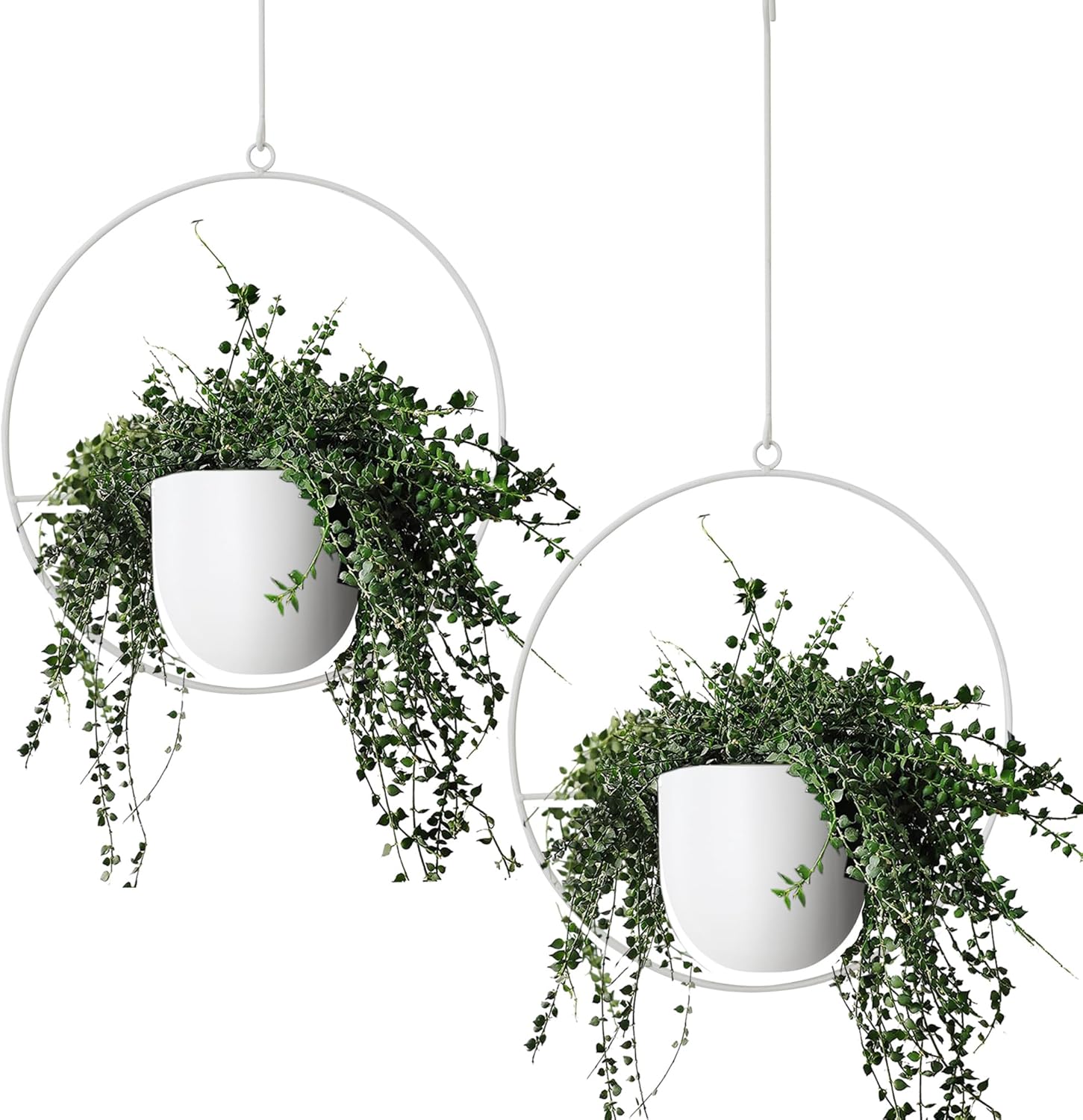 Modern Metal Hanging Planters for Indoor Outdoor Plants Decor