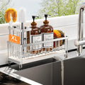 Extra Large Silver Sponge Holder for Kitchen Sink - Bigger Counter