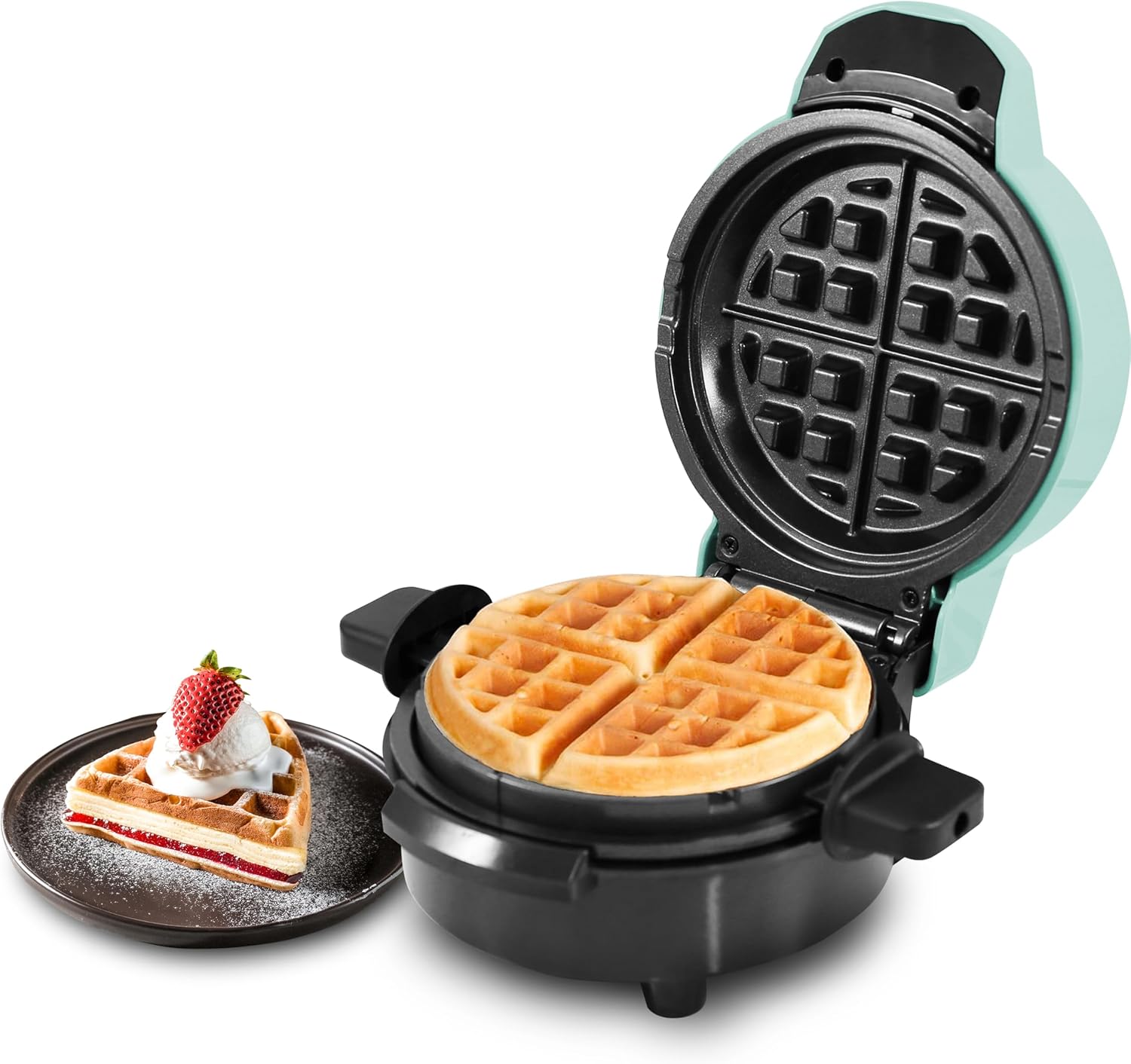 Elite Gourmet Nonstick Waffle Maker - Jumbo 1.5-Inch Waffles