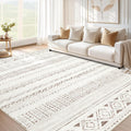 Large Living Room Area Rug 10x12 - Soft Machine Washable Boho Moroccan