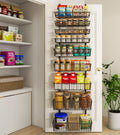 9-Tier Over The Door Pantry Organizer - Space-Saving Metal Rack