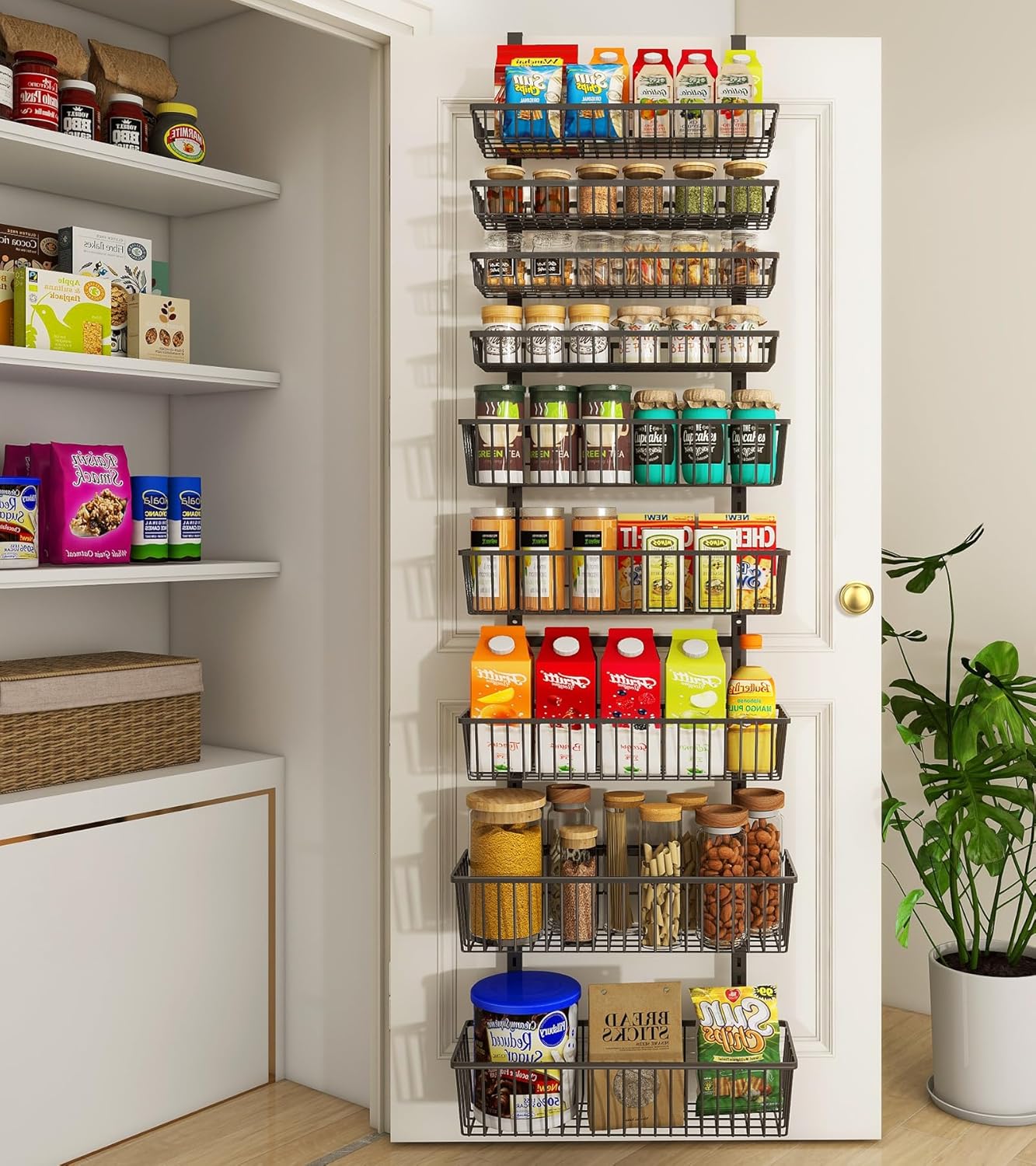 9-Tier Over The Door Pantry Organizer for Home & Kitchen
