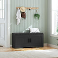 2-Tier Storage Bench Shoe Bench with Padded Seat Cushion - Comfortable