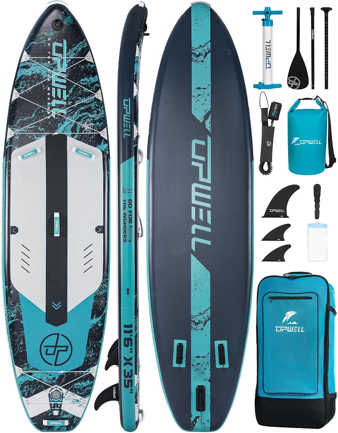 UPWELL Inflatable Paddle Board for Youth & Adults - Stable Design