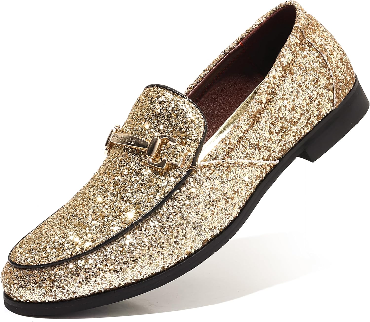 COSIDRAM Men's Glitter Dress Shoes for Weddings and Parties
