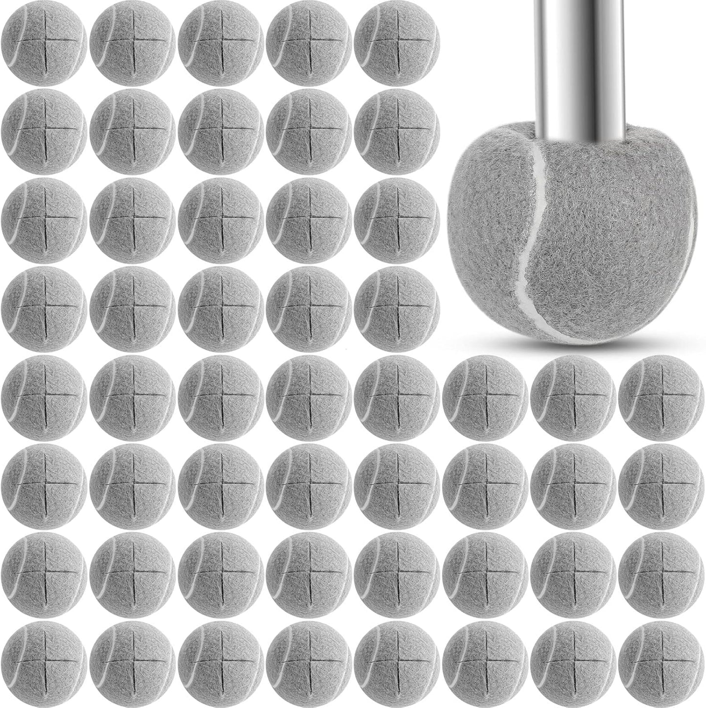 Precut Tennis Balls for Furniture Legs - 100 Pcs Bulk Pack