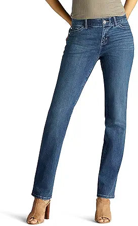Lee Women's Petite Ultra Lux Comfort Flex Motion Straight Leg Jean