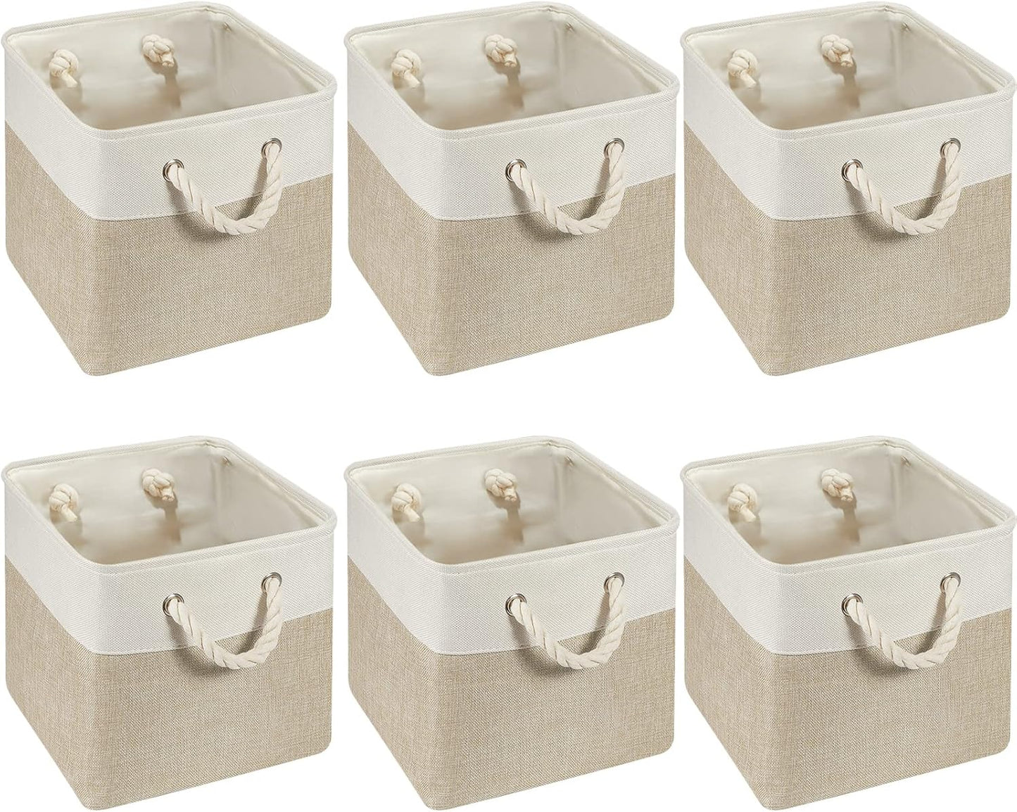 Geiserailie Cube Storage Bins - Stylish 11 x 11 Inch Organizers