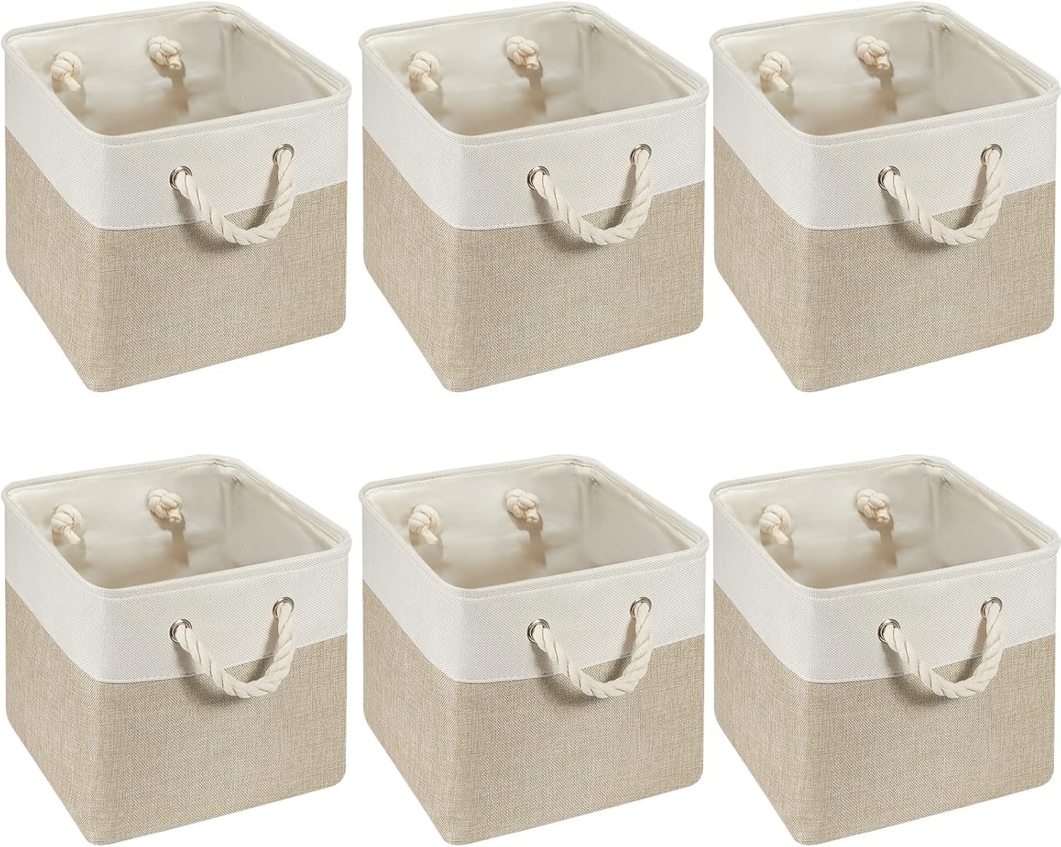 Geiserailie Cube Storage Bins - Stylish 11 x 11 Inch Organizers