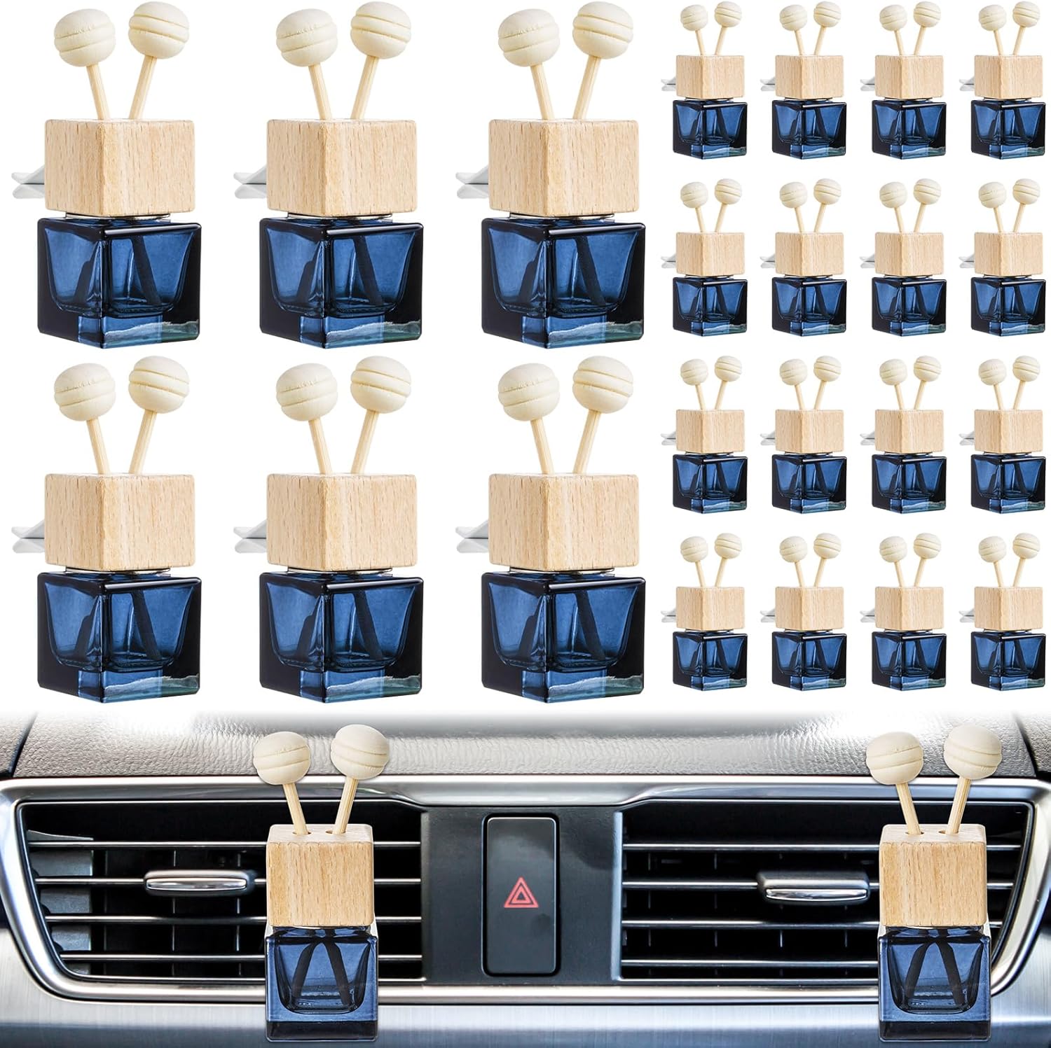 Zubebe Car Diffuser Bottles for Essential Oils - 100 Pcs Set
