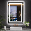 LOAAO 20x28 LED Mirror for Bathroom with Anti-Fog and Dimmable Lights