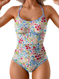 Women's One Piece Tummy Control Swimsuit - Ruched Shell Stitch