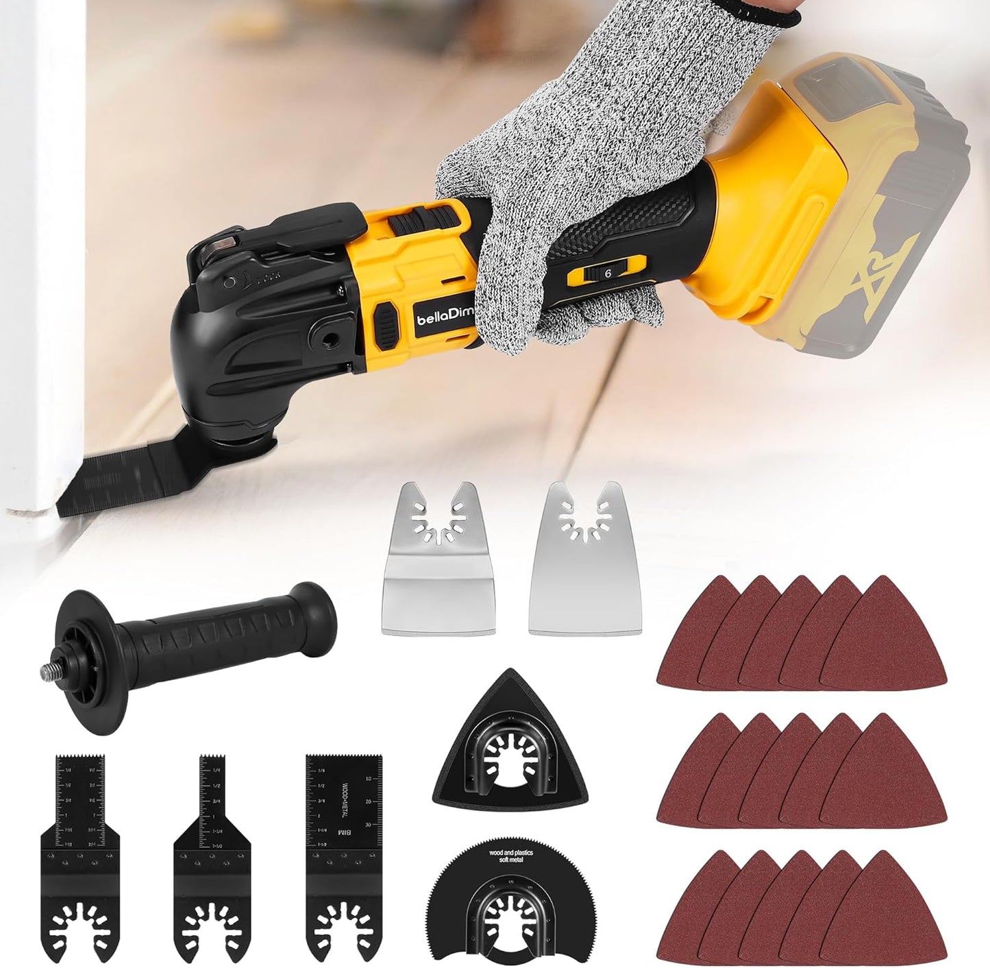 Oscillating Multi Tool with Brushless Motor and 23-Piece Kit