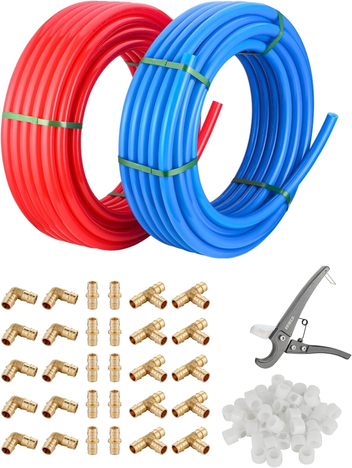 EFIELD 1/2-inch Pex-A Tubing and Brass Fittings for Plumbing