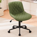 Armless Desk Chair Comfy Home Office Computer Chair - Compact Olive