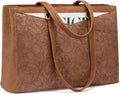 15.6 in Laptop Tote Bag for Women - Vintage Waterproof Work Briefcase