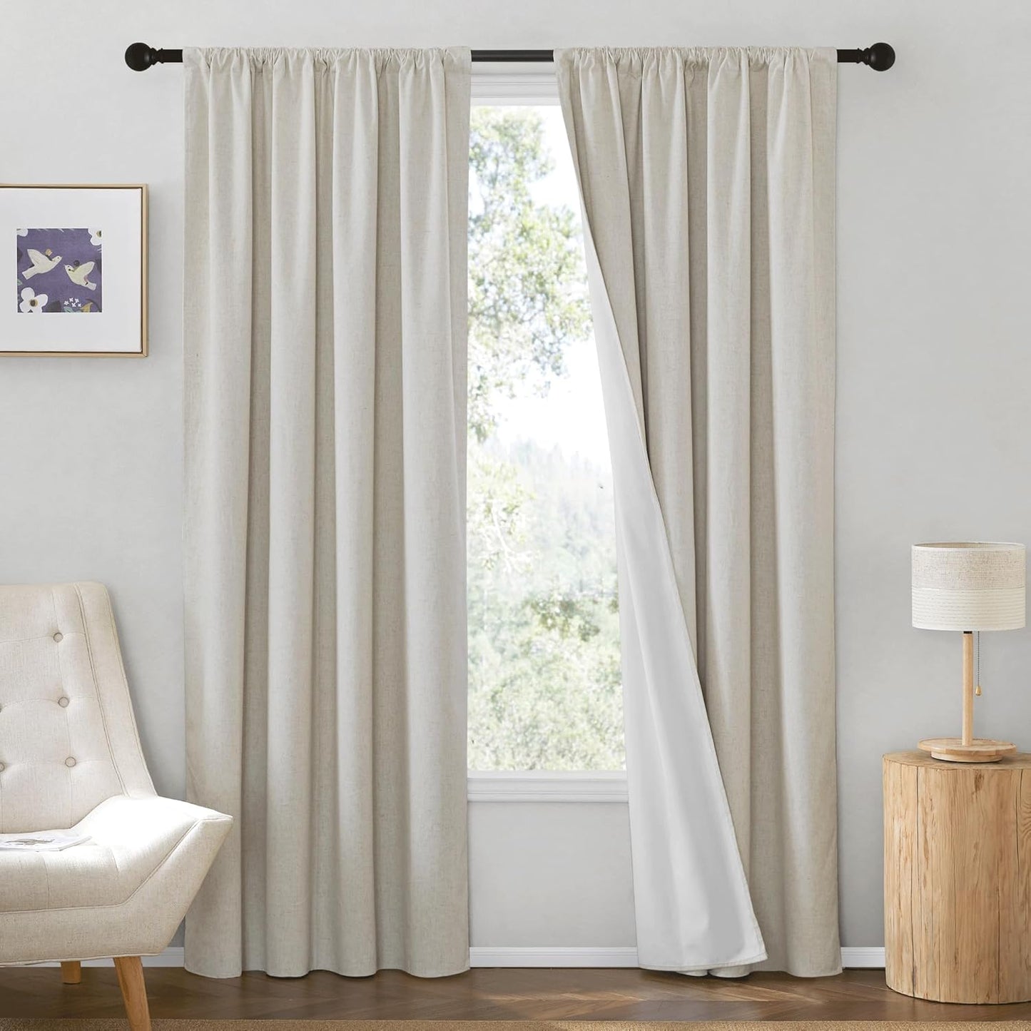 RYB HOME 100% Blackout Curtains for Cozy Living Spaces