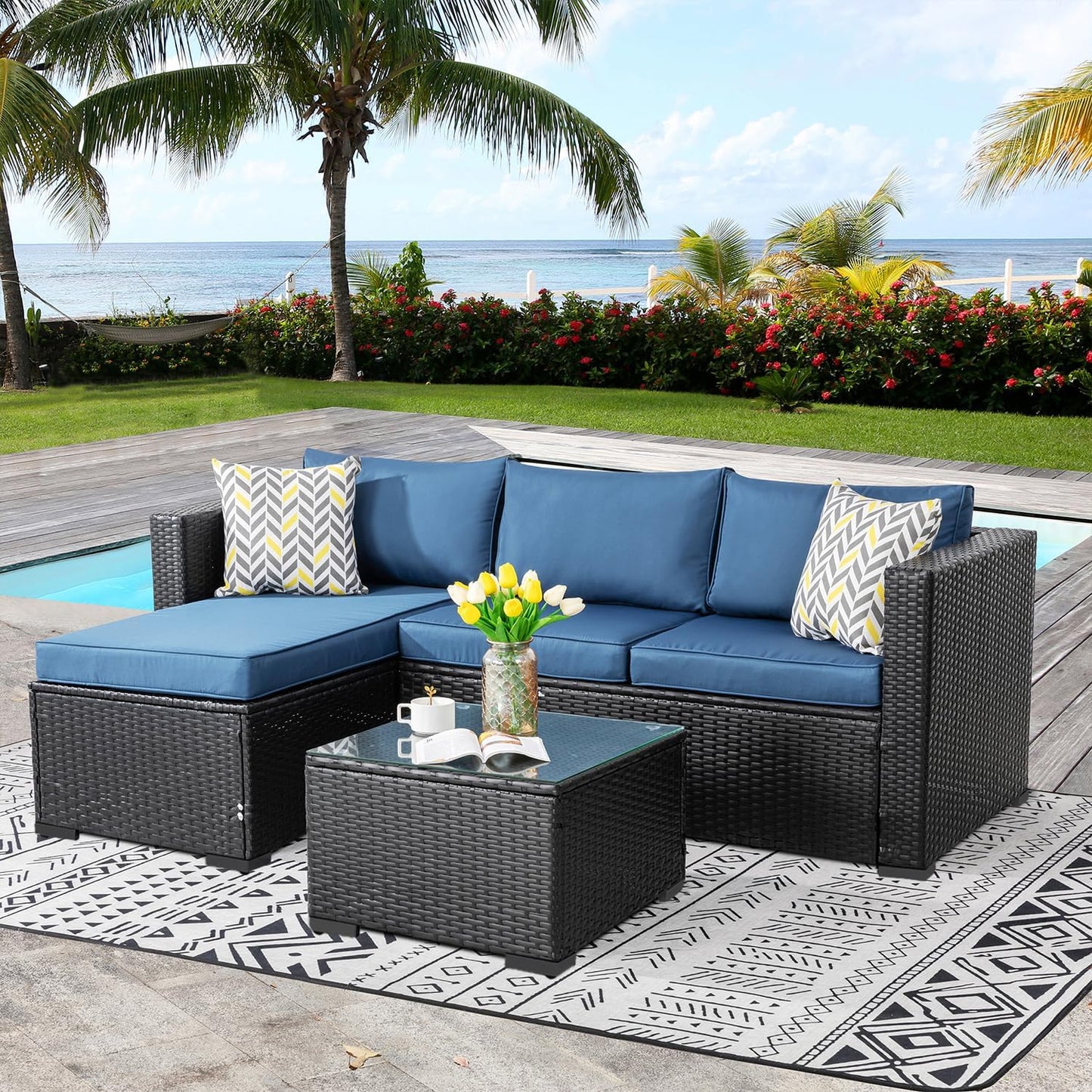 Vongrasig 5 Pieces Patio Furniture Set for Outdoor Relaxation