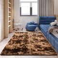 Luxury Living Room Rugs 6X9 - Ultra Soft Fluffy Tie-Dyed Coffee