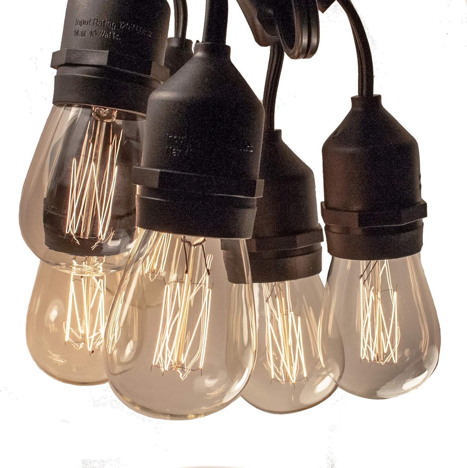 50 Foot E26 Commercial Edison Bulb String Lights for Outdoor Use