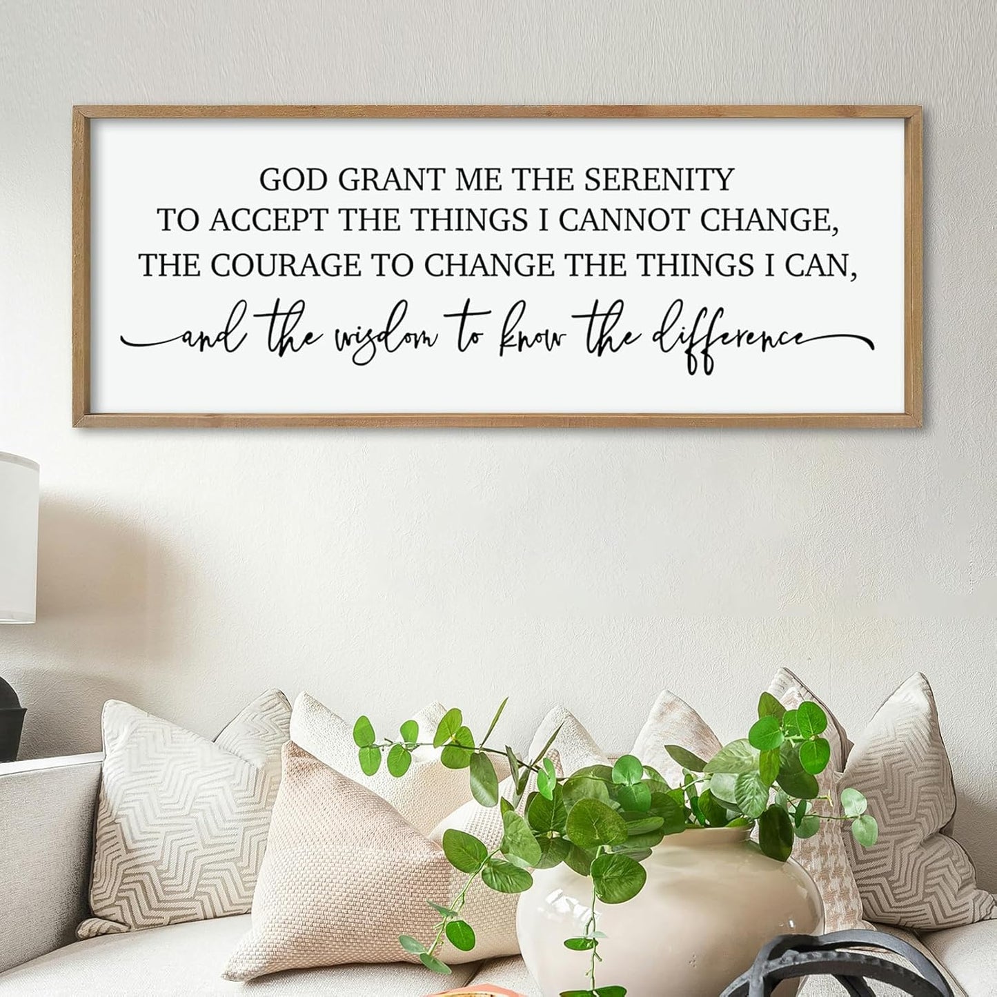 Bible Verse Wall Decor Serenity Prayer Rustic Christian Art