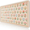 iCasso Large Mouse Pad Floral Desk Mat 15.7x35.4 in - Smooth Control
