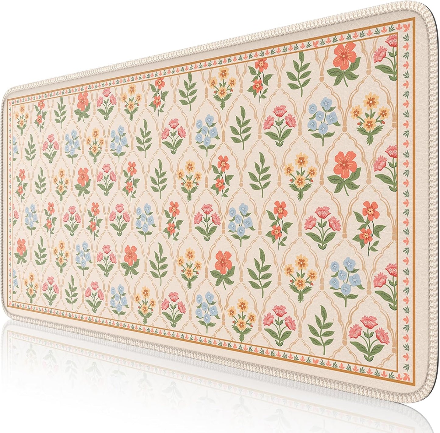 iCasso Large Floral Mouse Pad - Non Slip Gaming Mat 15.7X35.4 Inches