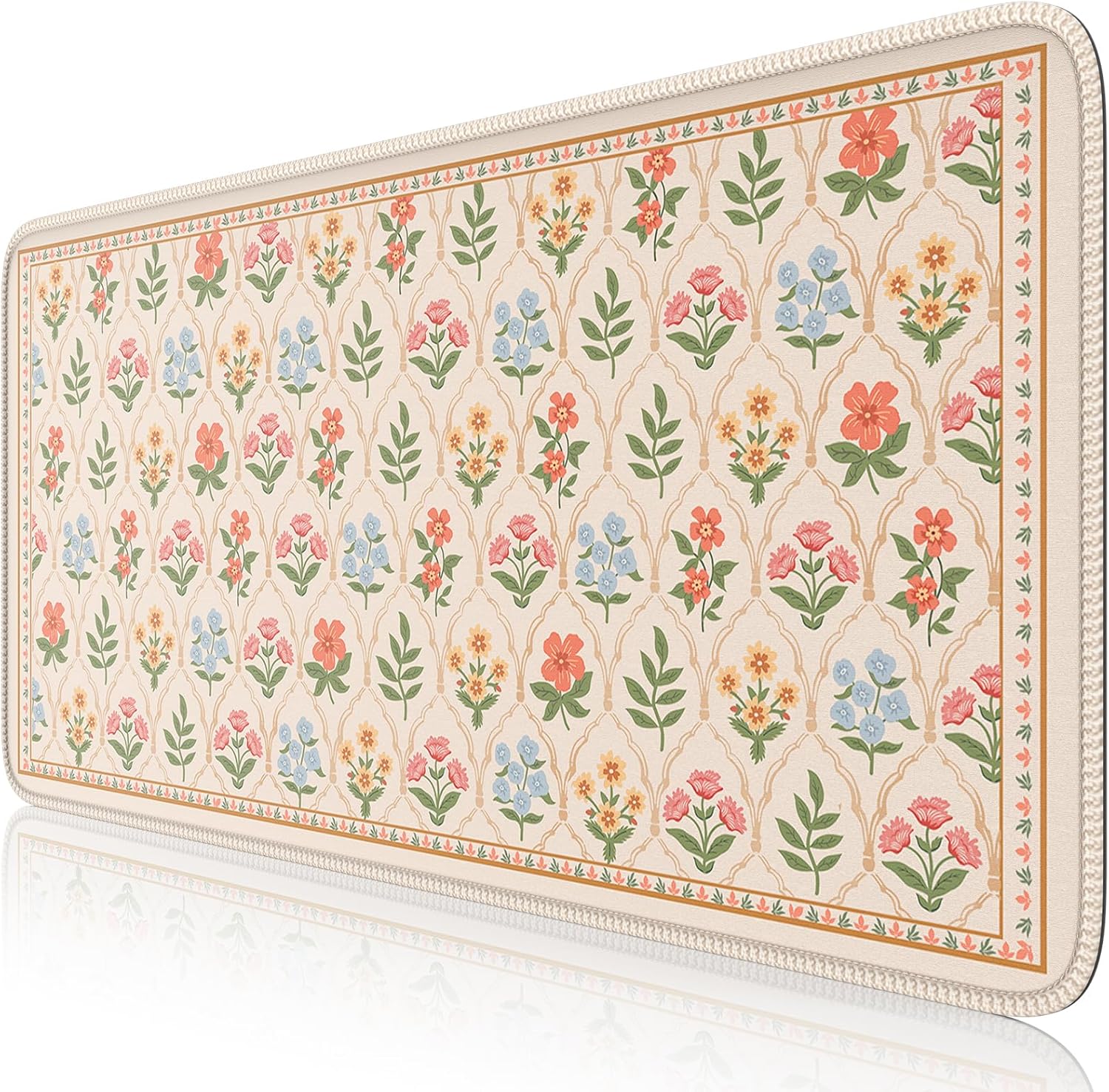 iCasso Large Floral Mouse Pad - Non Slip Gaming Mat 15.7X35.4 Inches