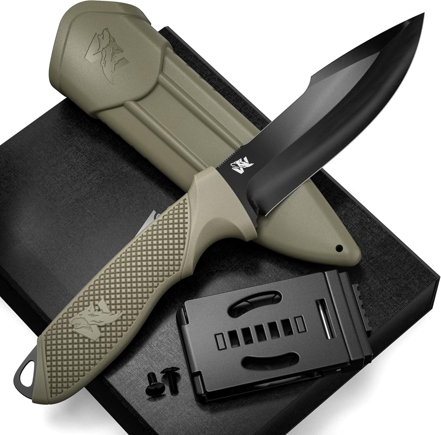WOLF-II Full Tang Survival Knife - Tactical Fixed Blade EDC