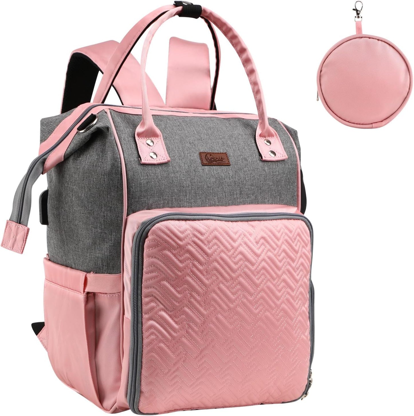 KOKNIT Crochet Bag with USB Port - Large Capacity Yarn Organizer
