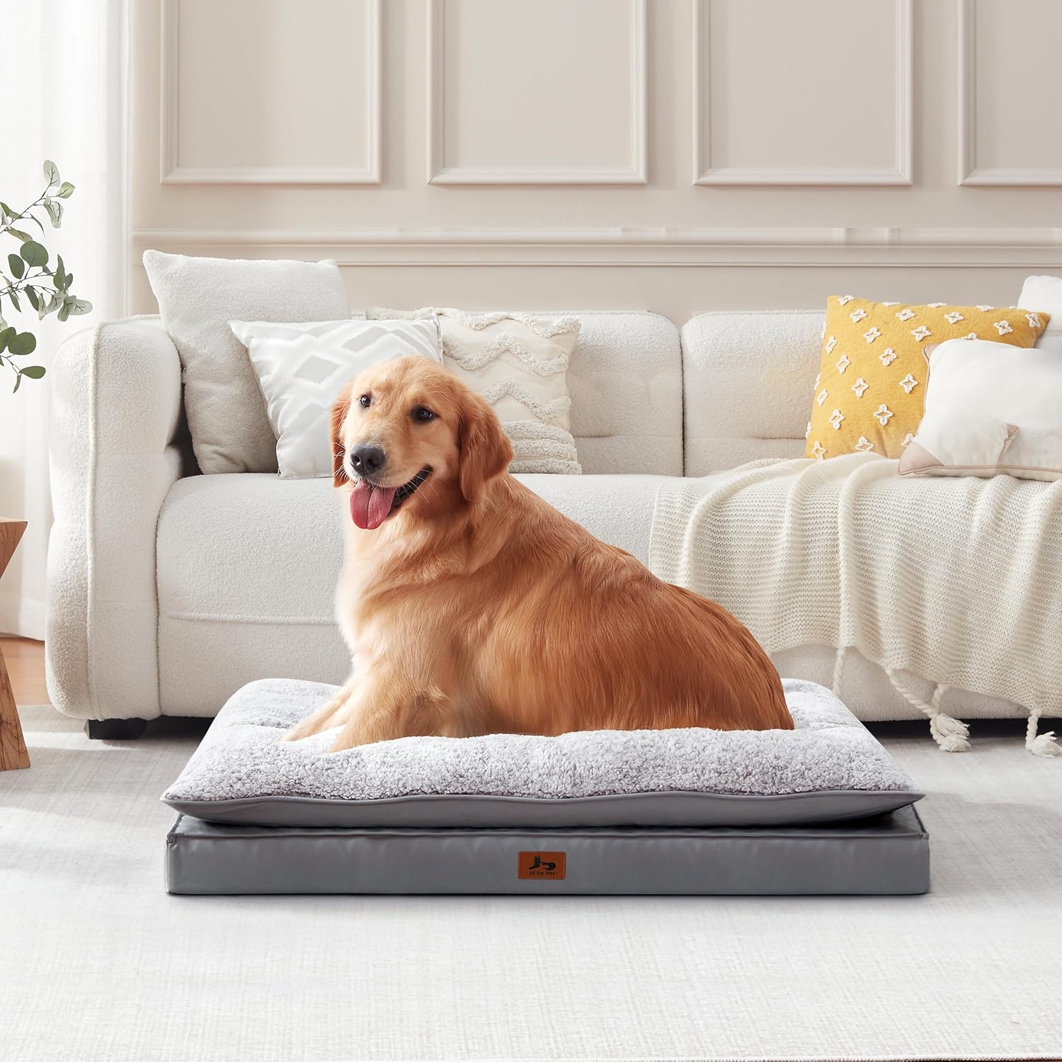 Orthopedic Dog Bed for Ctrate with Waterproof PillowTop Design