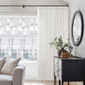 Off White Patio Sliding Door Curtains 100x102 Pinch Pleat Drapes