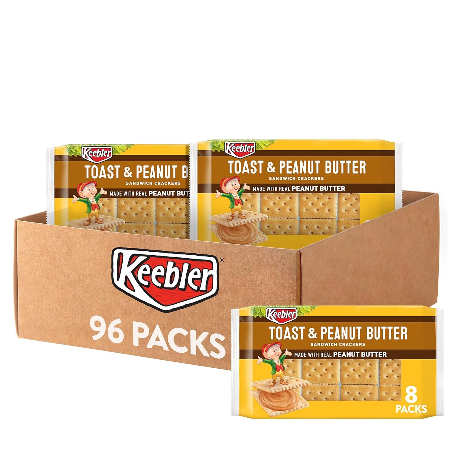 Keebler Sandwich Crackers with Peanut Butter for Tasty Snacking