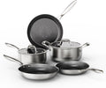 Stainless Steel Cookware Set Non Stick Pots and Pans - Hybrid Ceramic