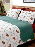 Quilt Set Full/Queen Size - Festive Christmas Quilt Set for Year-Round