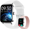 Smart Watch for Women Men with 1.85in HD 60+FPS Screen - 2 Bands