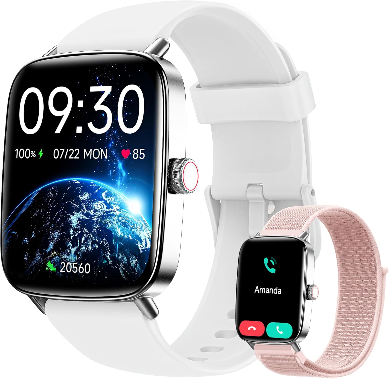 Smart Watch for Women Men with 1.85in HD Screen and Fitness Tracker