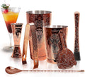 SKY FISH Bartender Kit Cocktail Shaker Set - Copper Plated 6-Piece Bar